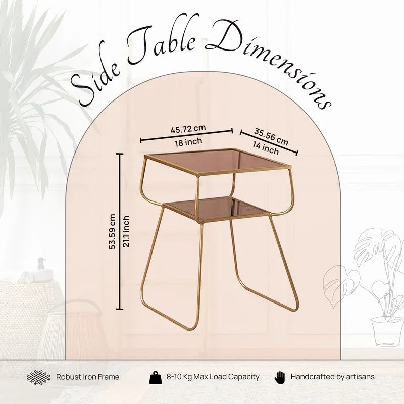 Hearth Iron Side Table with Stools media 11