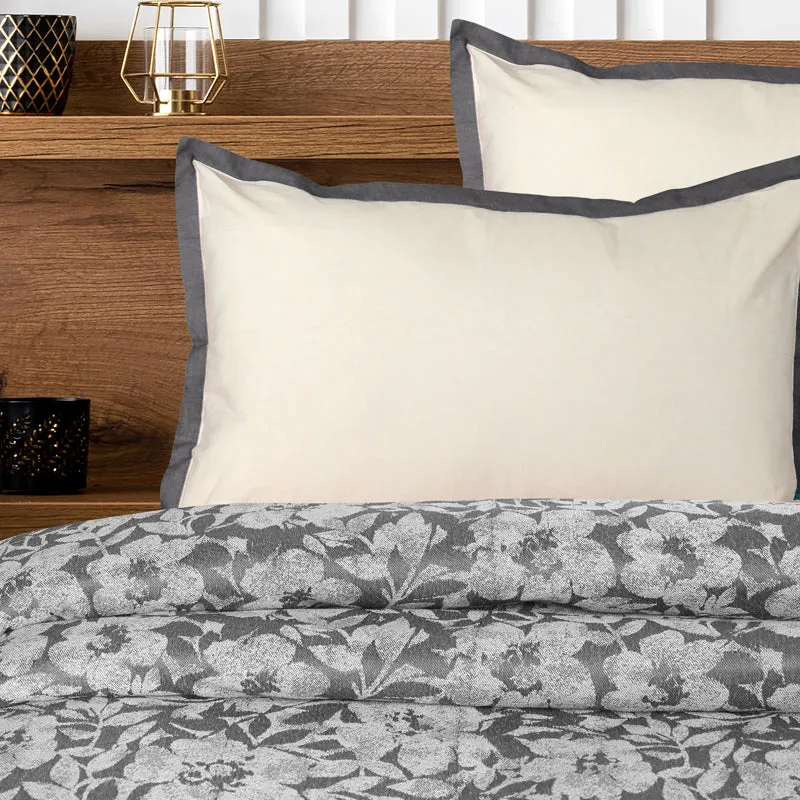 Saral Home Kanan Cotton Bedsheet (Grey) - 224 TC media 3
