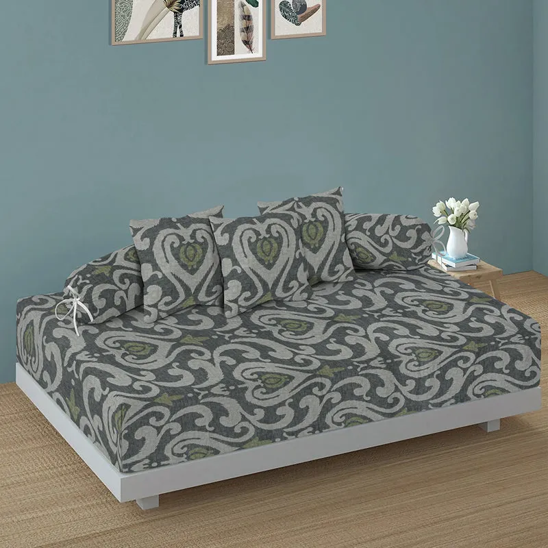 Stencil Luxe Diwan Set - Six Piece Set media 1