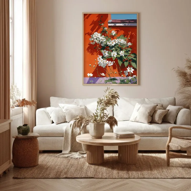 Wallflora Canvas Wall Painting - Brown Frame media 5