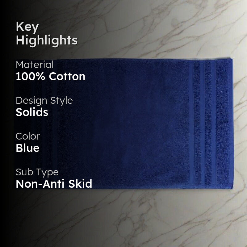 Micro Cotton Comfort Step Soild Bathmat - Blue media 2