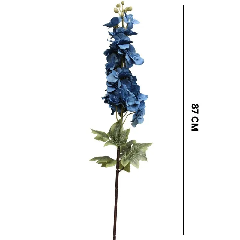Real Look Artificial Delphinium Flower Stick (Blue) - Set of Three media 6