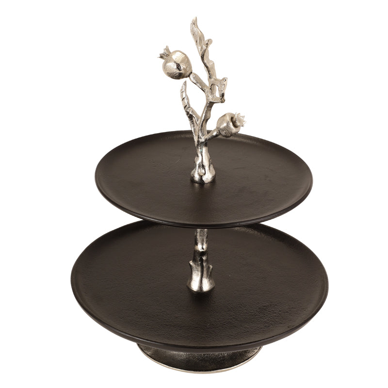 Pomegranate Elegance Cake Stand - Silver media 3