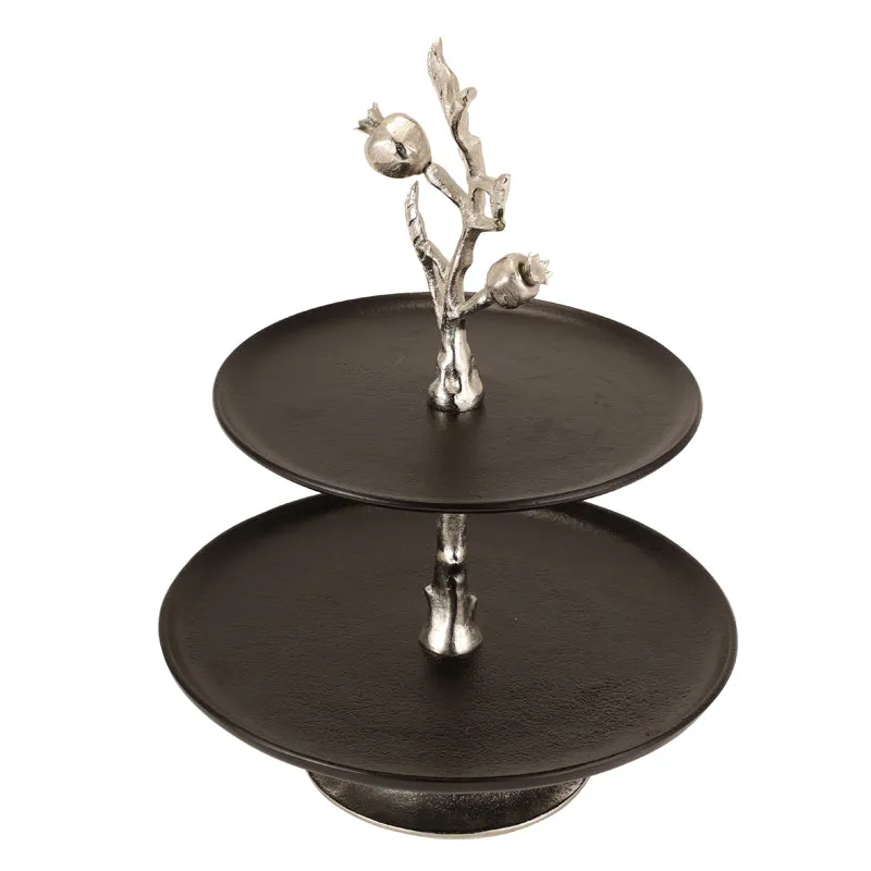 Pomegranate Elegance Cake Stand - Silver media 3