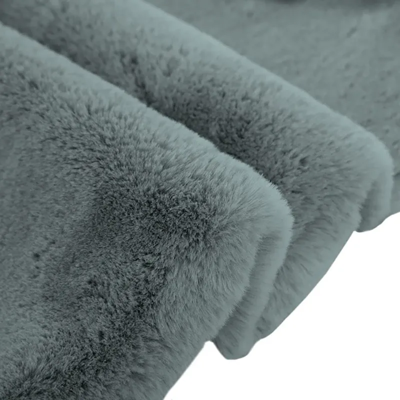 Ruffle Luxe Faux Fur Area Rug - Grey media 3