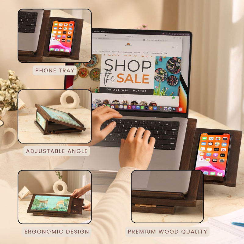 Mahal Wood Laptop Stand media 6
