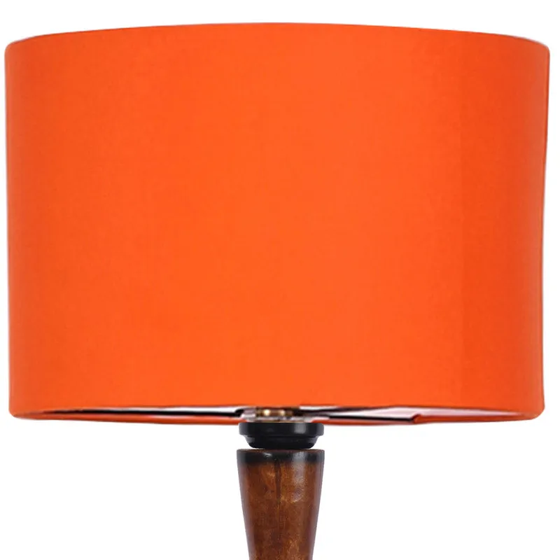 Biya Vintage Wooden Floor Lamp - Orange media 6