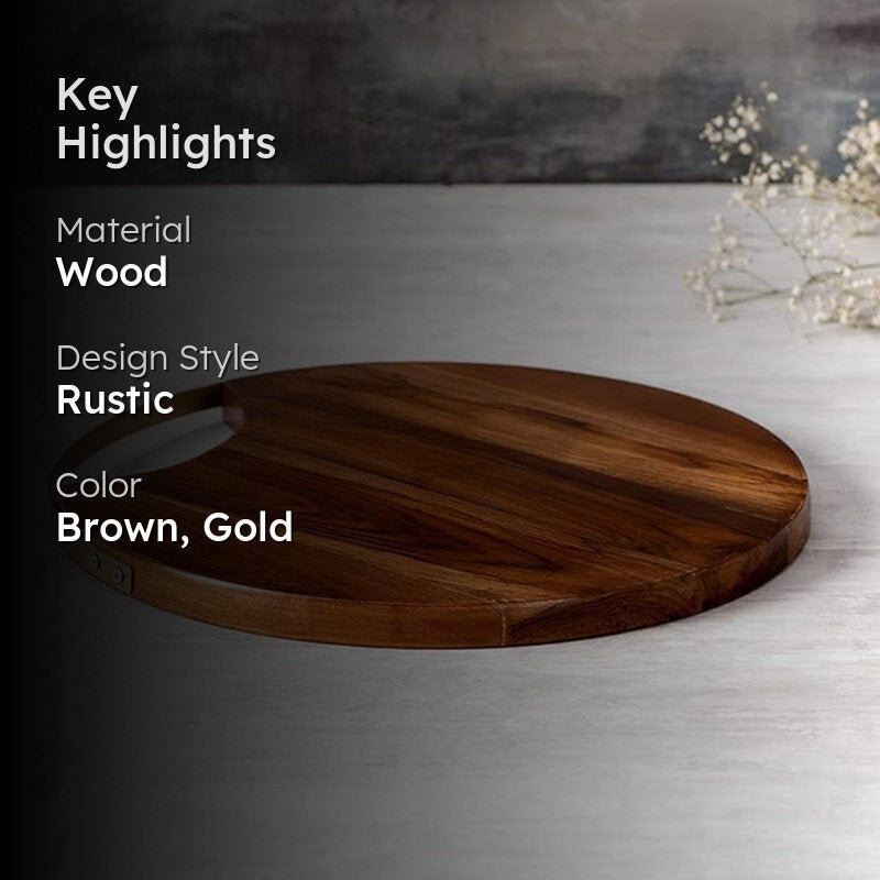 Ebony Wood Platter - Gold media 2