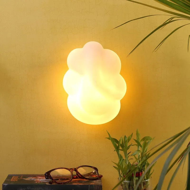 Vighnaharta Glow Glass Wall Lamp - White media 1
