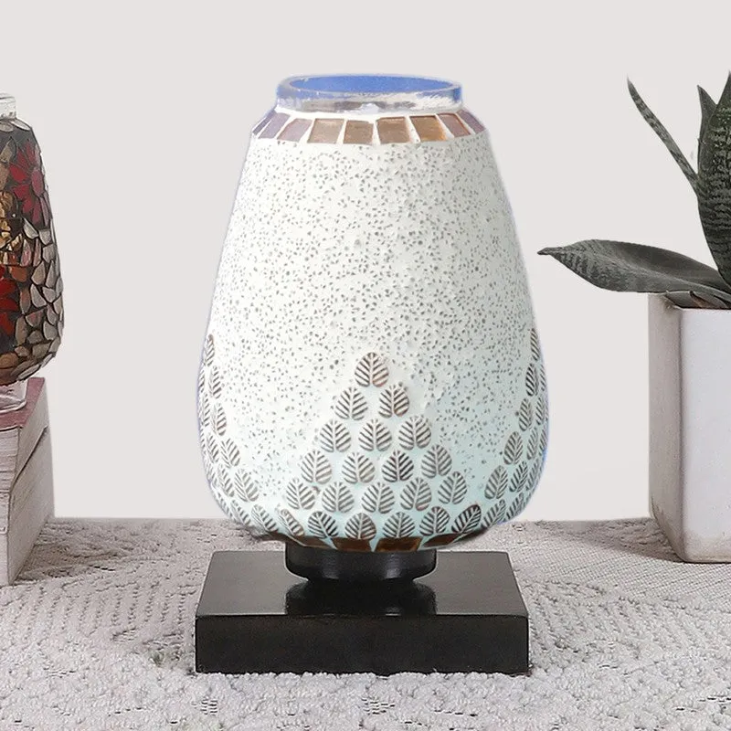 Aurielle Glass Table Lamp With Wooden Base media 4