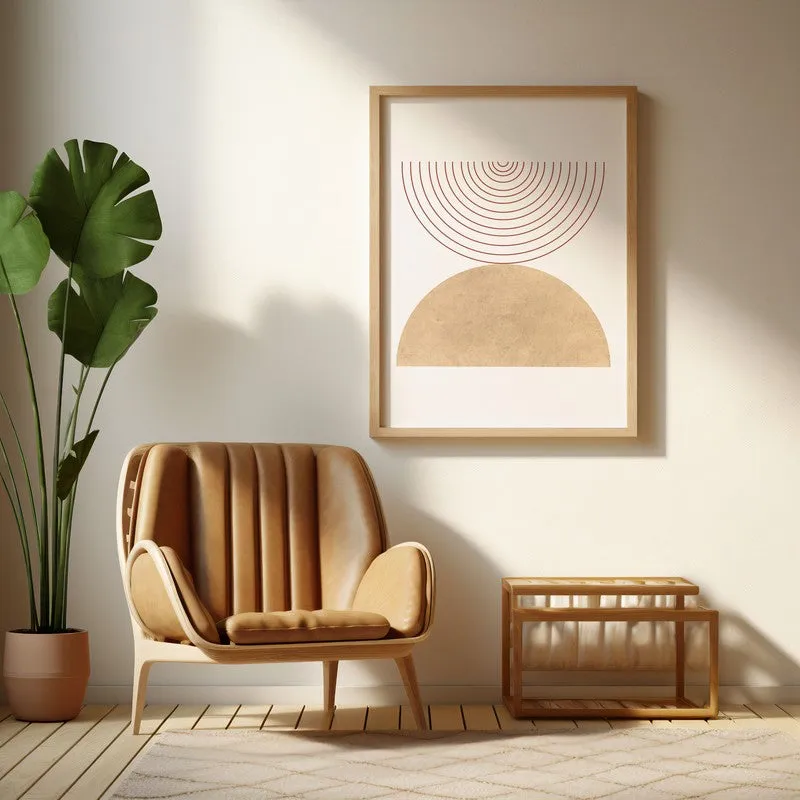 Bohemian Tranquility Canvas Wall Painting With Brown Frame media 6