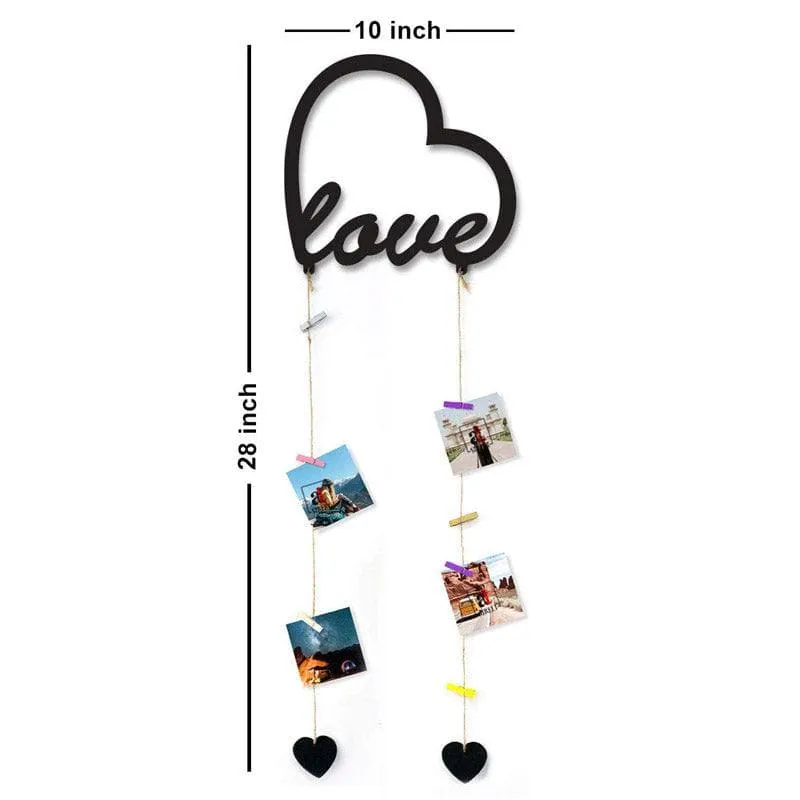 Whimsy Heart Shaped Photo Frame - Black media 4