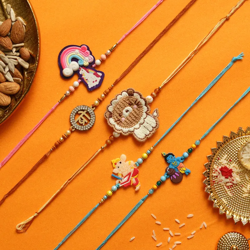 Rakshya III Rakhi with Roli Chawal - Six Piece Set media 3