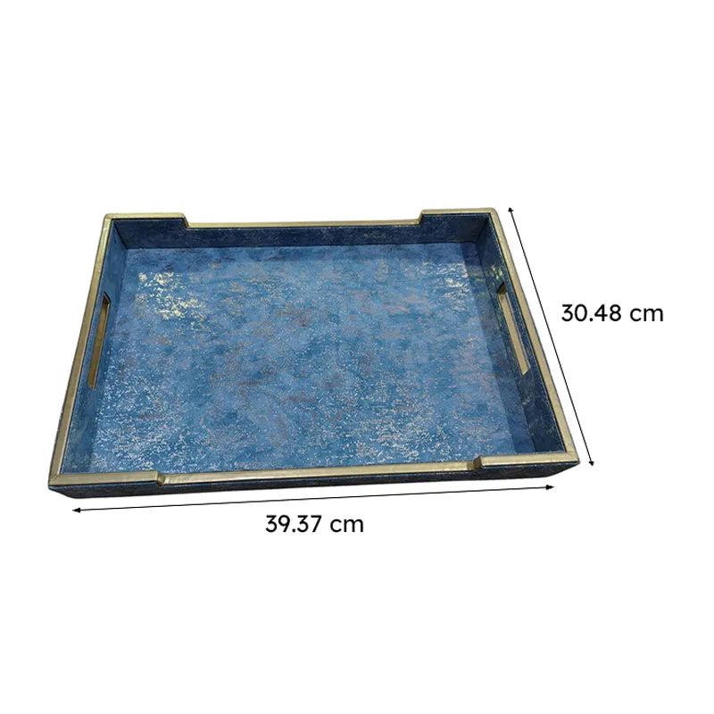 Orrine Faux Leather Serving Tray media 6