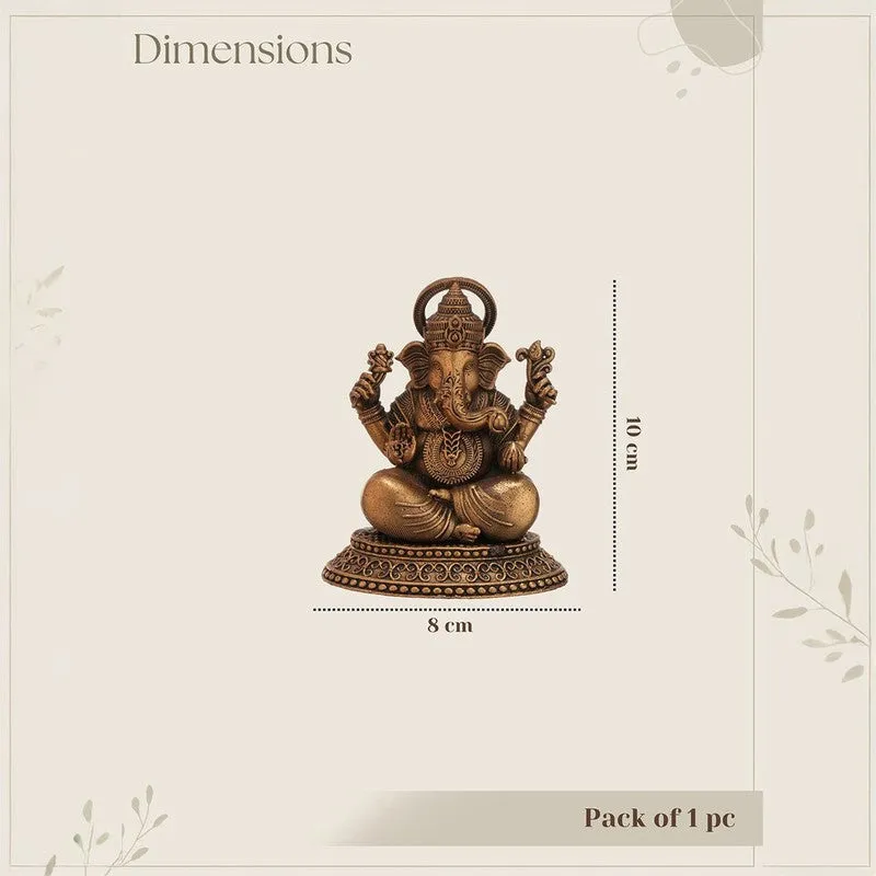Divyanta Brass Ganapati Sitting Idol media 7