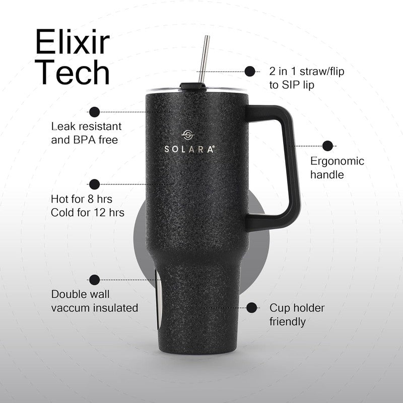Solara Urban Chill Stainless Steel Tumbler (1200 ML) - Black media 4