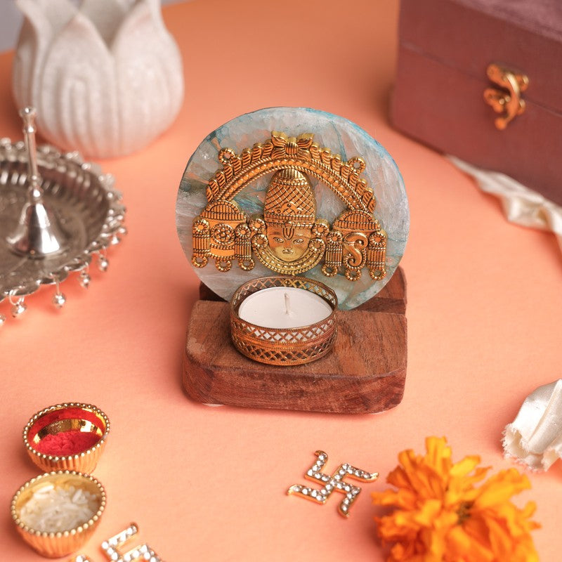 Aurora Bliss Lord Venkateshwara Tealight Candle Holder media 3