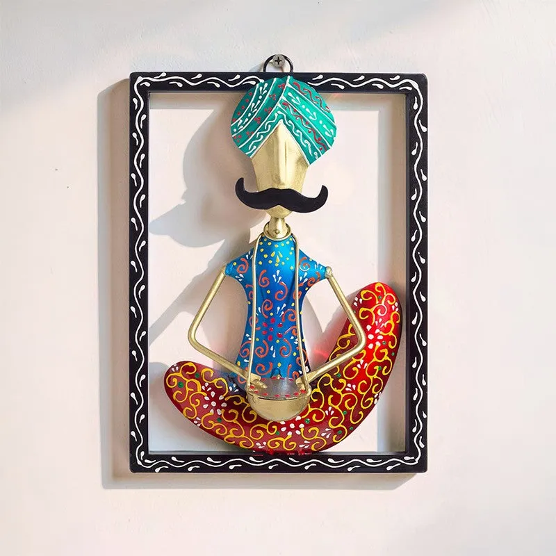 Folkart Iron Wall Accent - Orange,Blue media 6