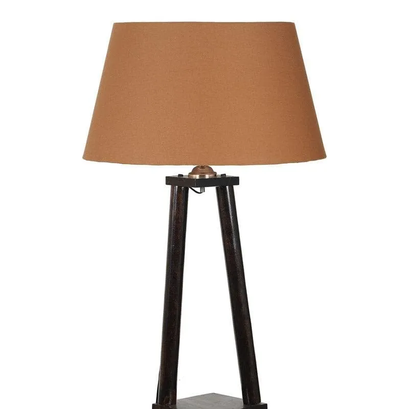 Camella Floor Lamp With Shelf - Brown media 4