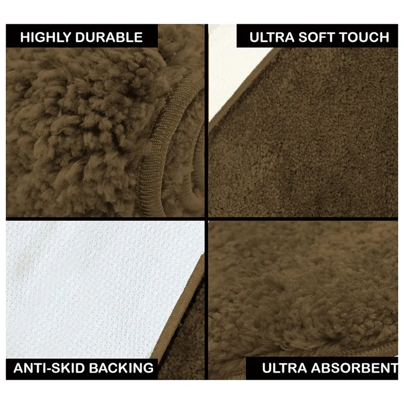 Nuo Luxe Micro Fiber Area Rug - Brown media 6