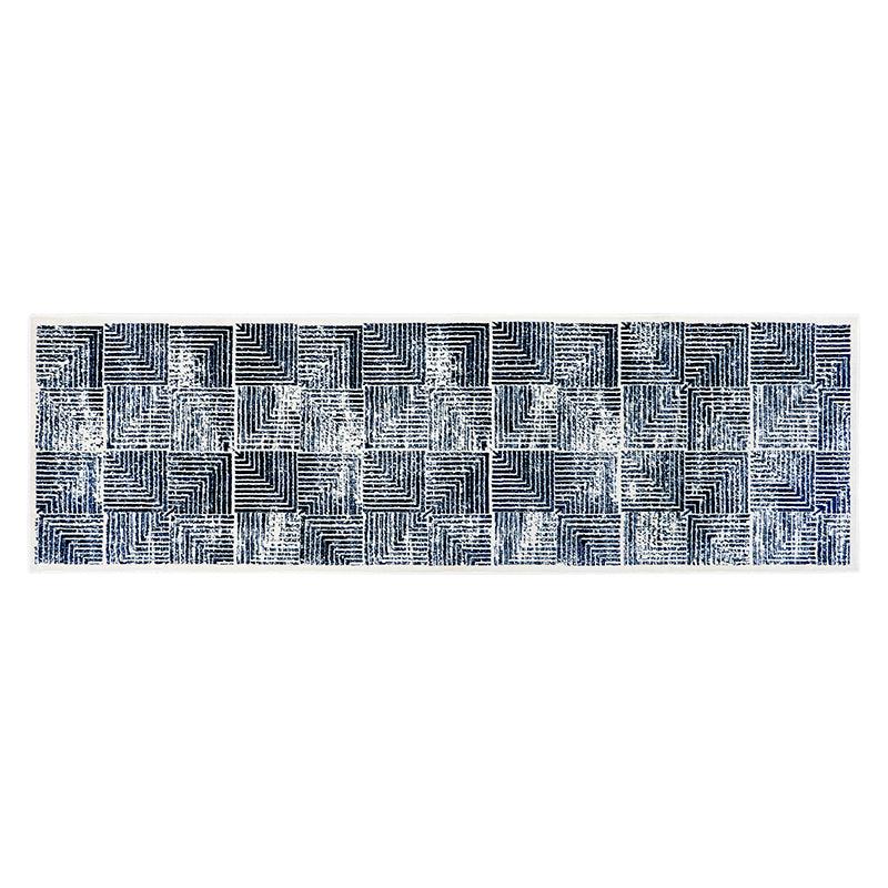 Merca Non-Anti Skid Nylon Runner Rug - Blue media 5