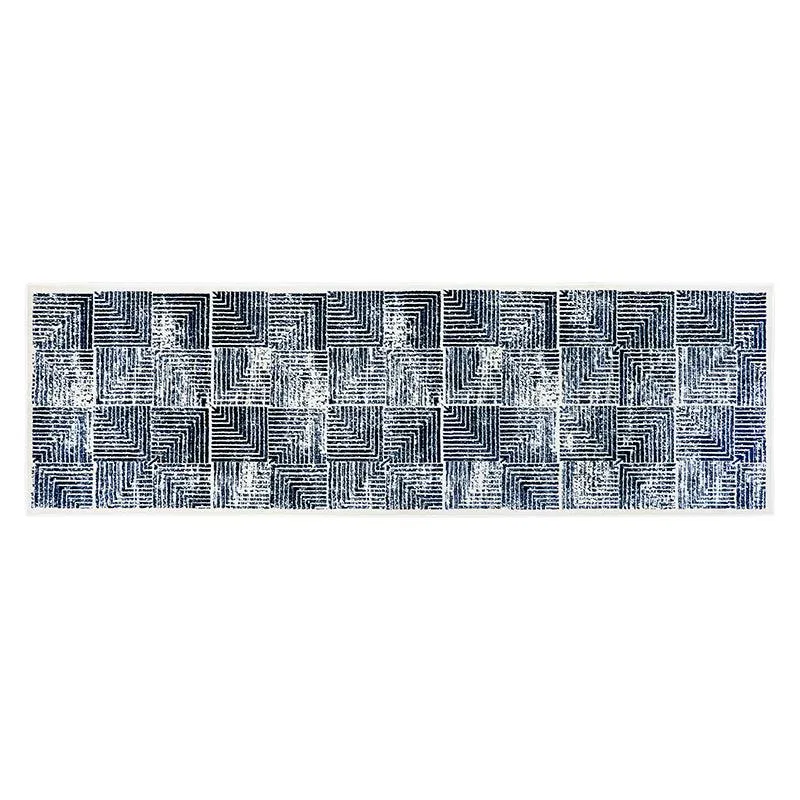 Merca Non-Anti Skid Nylon Runner Rug - Blue media 5