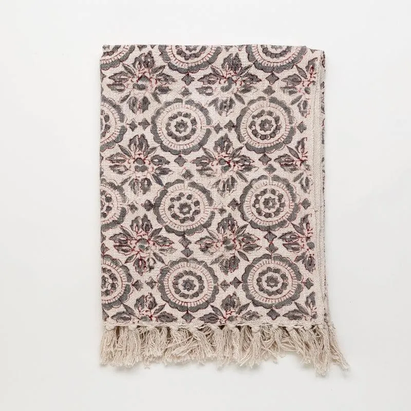 Aspiring Chakras Handblock Printed Throw media 3