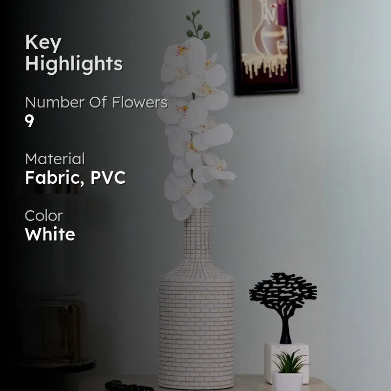 Graceful Artificial Orchids Flower Stick - White media 2