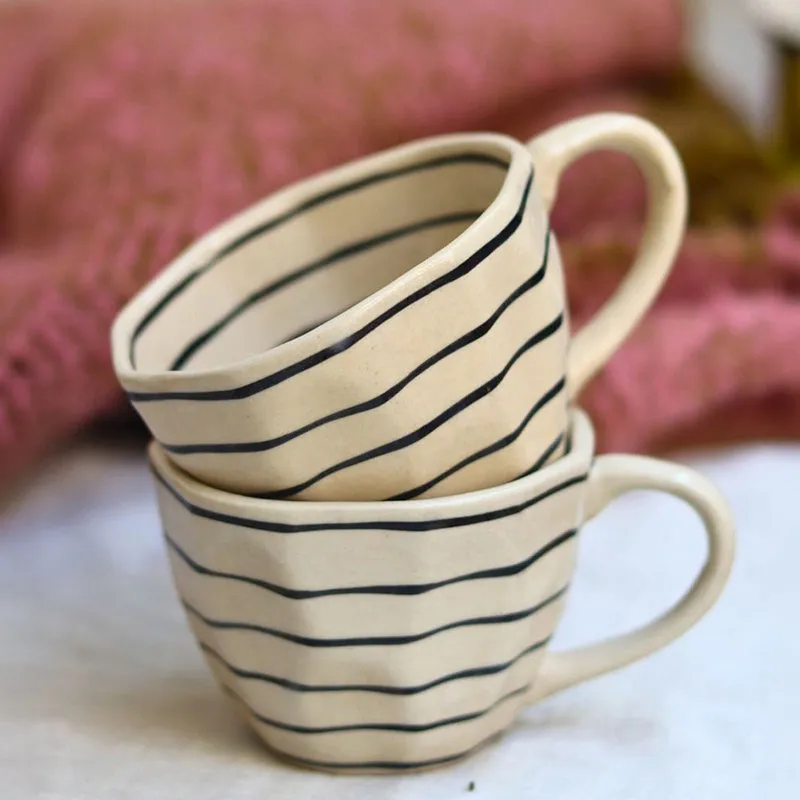 Linear Ceramic Tea Cup (230 mL) media 4