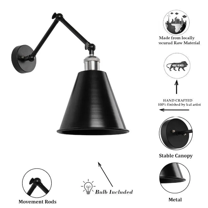 Nash Glow Cone Metal Wall Lamp - Silver media 5