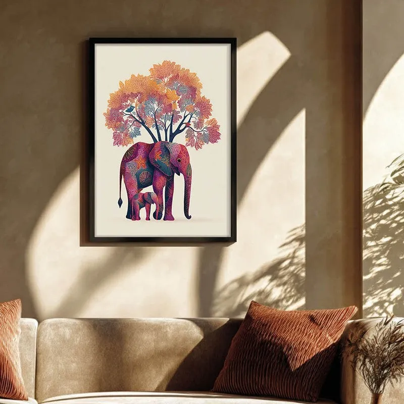 Gajra Canvas Wall Painting With Black Frame media 5