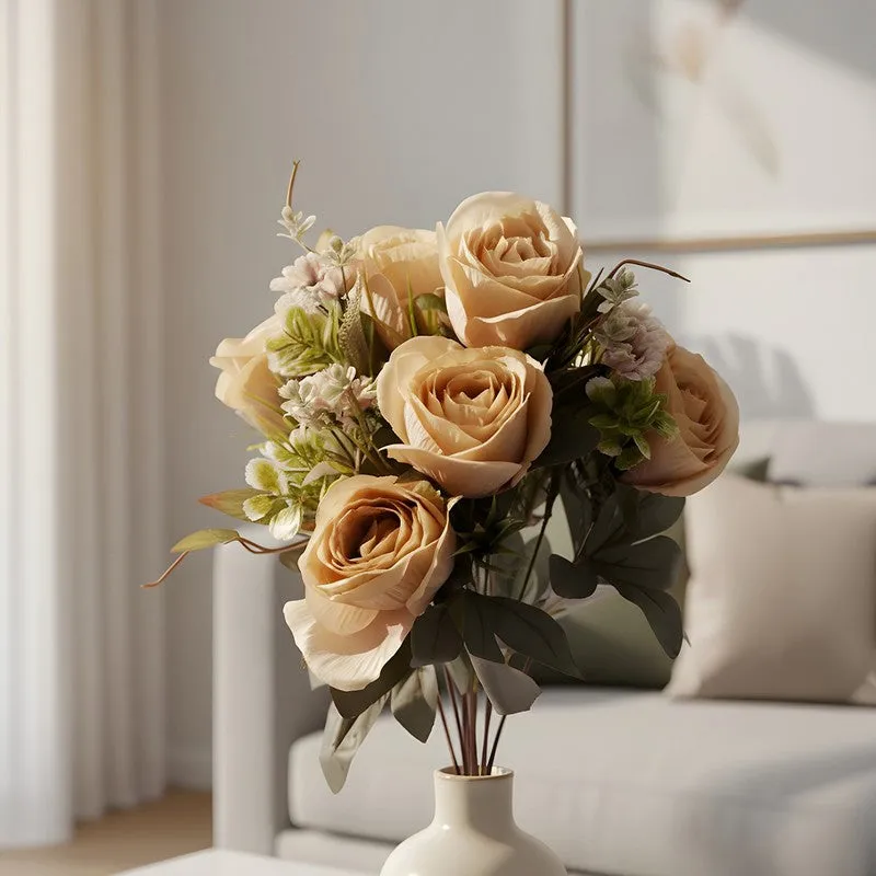 AarviDecor Classic Rose Silk Artificial Flowers media 1
