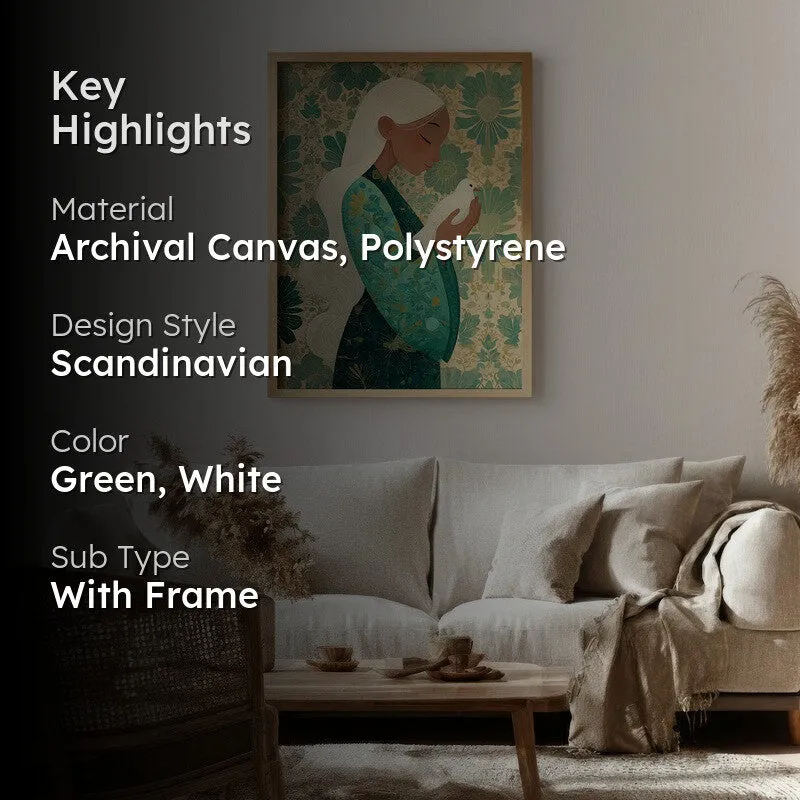Meadowelle Canvas Wall Painting - Brown Frame media 2