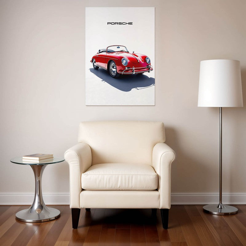 Porsche Passion Wall Poster - Red