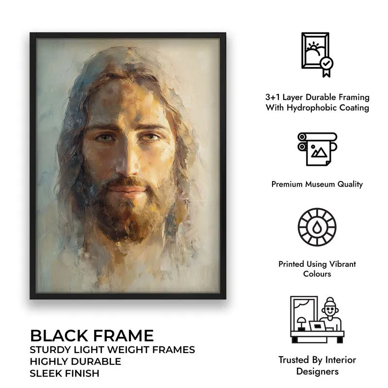Eyes of Eternal Calm Archival Paper Wall Painting With Black Frame media 7