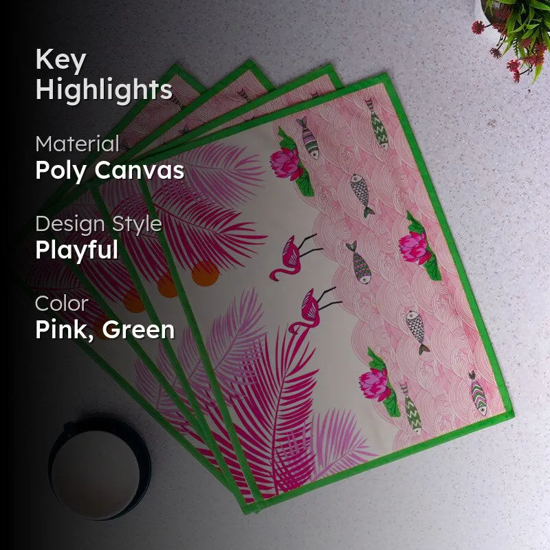 Pink Oasis Table Placemat - Set Of Four media 2