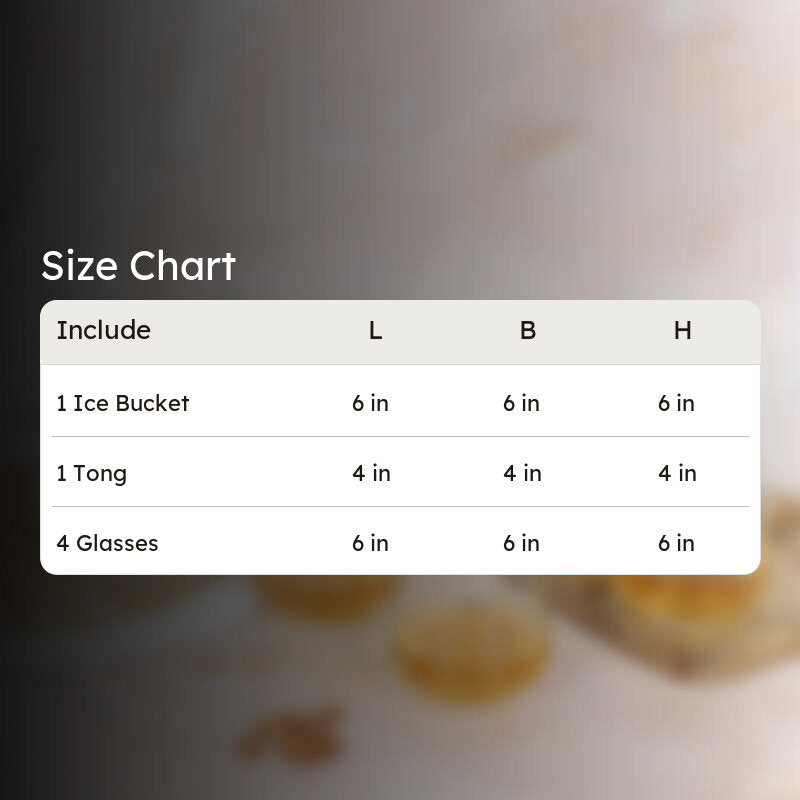 Ember 1000 ML Ice Bucket With 350 ML Glass And Tong - Six Piece Set media 6