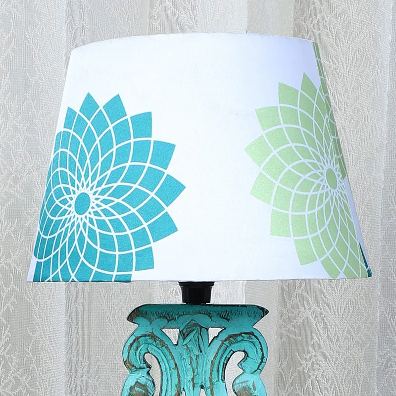 Akari Sigil Printed Mango Wood Table Lamp media 2
