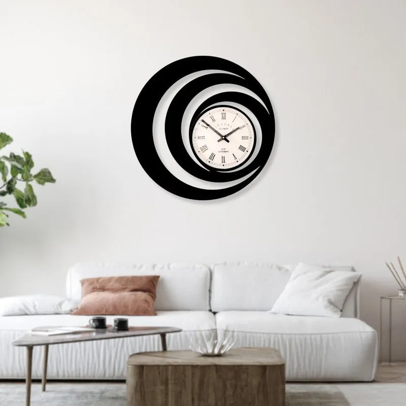 Orbit Steel Analog Wall Clock - Black media 3