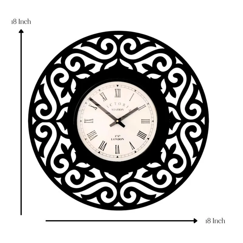 Elite Steel Analog Wall Clock - Black media 7