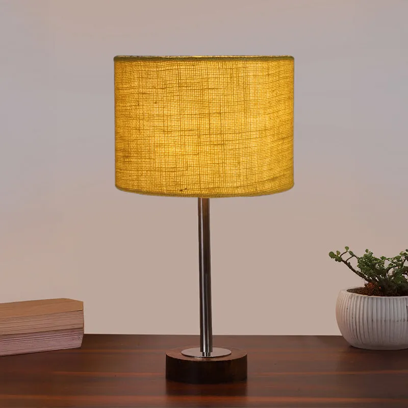Sienna I Rodin Wooden Table Lamp - Yellow,Silver,Brown media 2