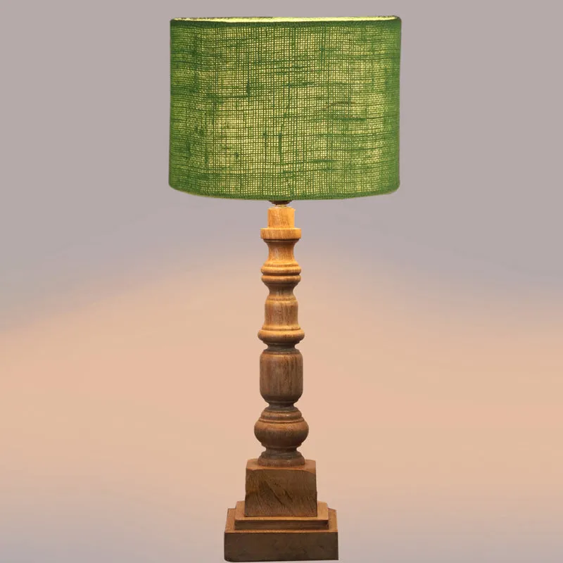 Sienna I Arbor Wooden Table Lamp - Green,Brown media 4