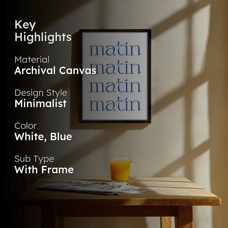 Matin Letters Archival Canvas Wall Art - Black media 2