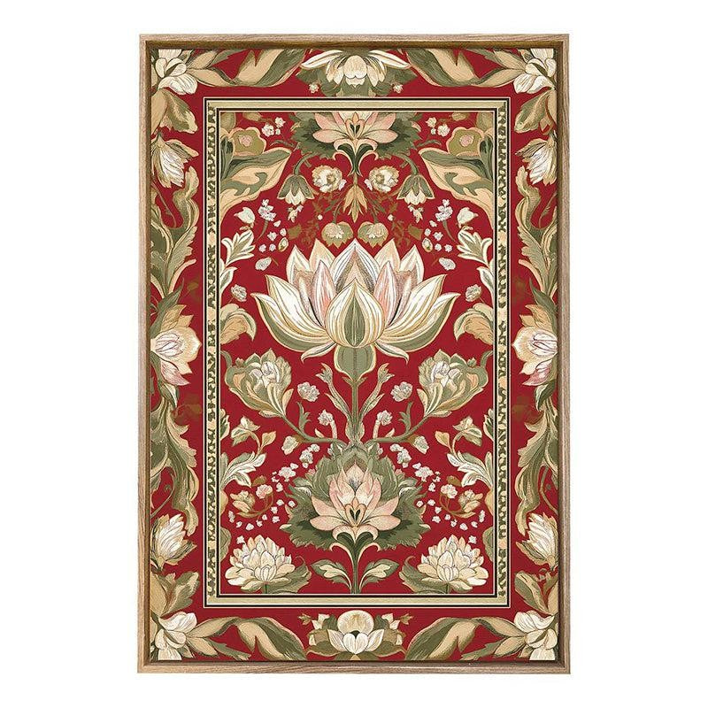 Sitaron ki Phool Canvas Traditional Wall Art With Frame media 5