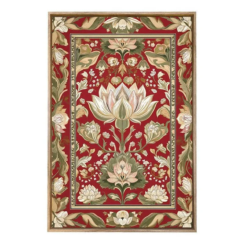 Sitaron ki Phool Canvas Traditional Wall Art With Frame media 5