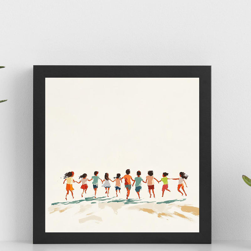 Childhood Nostalgia Wall Art With Resin Frame