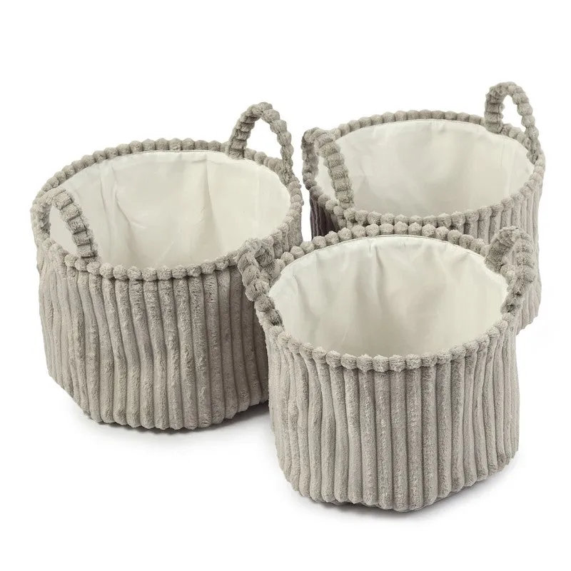 LineNest Fabric Storage Basket (Grey) - Set of Three media 4