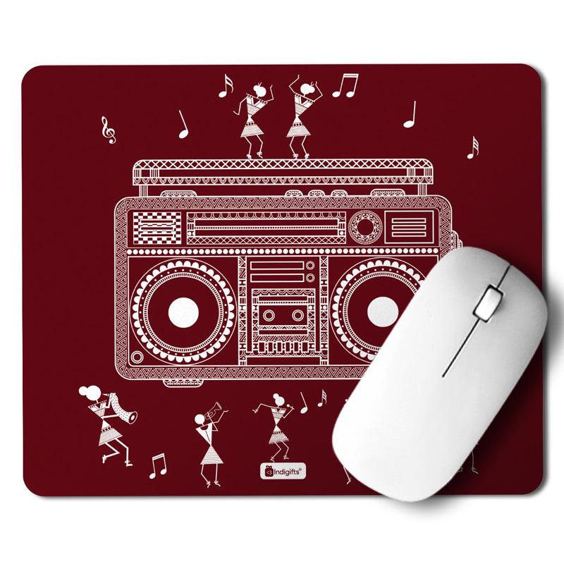 Warli Radio Mouse Pad - Red media 5