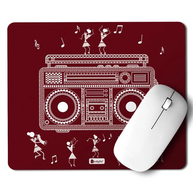 Warli Radio Mouse Pad - Red media 5