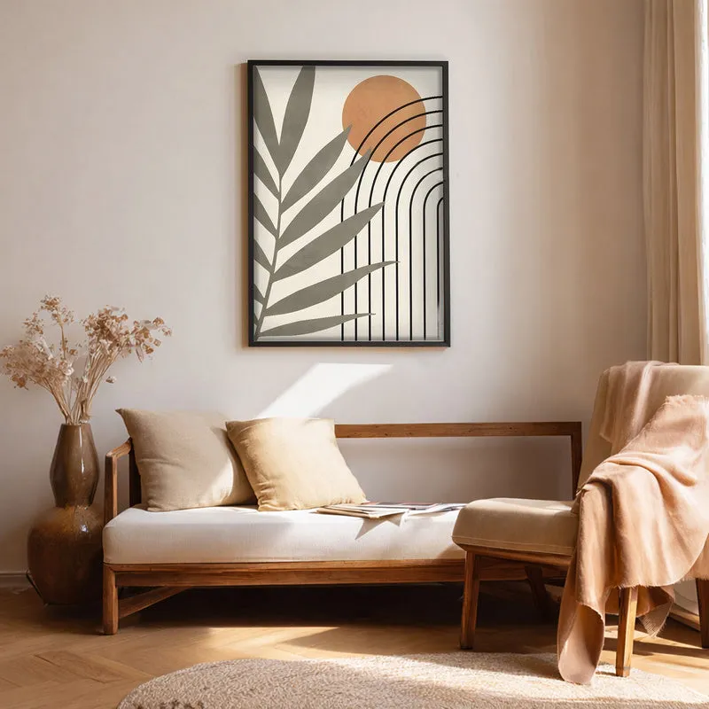 Desert Botanica Canvas Wall Painting With Black Frame media 1